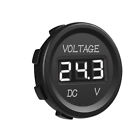 12-24v Csdefrsvo1x2 Unbranded Dc Mini Voltmeter White Led Light Display Round Voltage