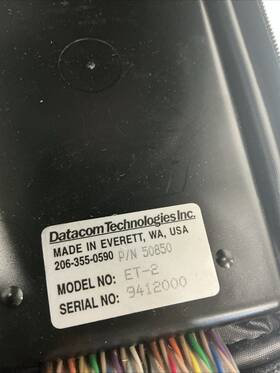 W-542 Datacom Technologies 50850 Et-2 Rate Test Set Communication Line Tester