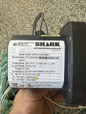 Shark100t-60-10-v3-d2-485p-x Electro Industries Shark Multifunction Power And Energy Meter 100t-80-10-v3-02-485p-x