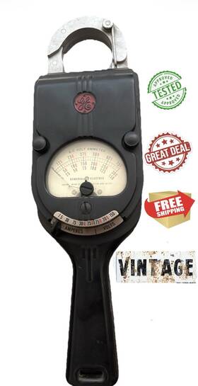8ak1a1ae4 Ge Vintage General Electric Handheld Volt Amp Meter Tested And Working 8ak1a1ae4 Ge Vintage General Electric Handheld Volt Amp Meter Tested And Working