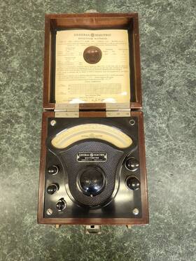 1380574 General Electric Single- Phase Wattmeter Type P-3 Electrical Test Equipment 1380574 General Electric Single- Phase Wattmeter Type P-3 Electrical Test Equipment