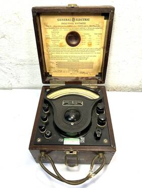 8ap3hhc3 General Electric Antique Single-phase Wattmeter Type P-3 Quack Medical Oak Vtg 8ap3hhc3 General Electric Antique Single-phase Wattmeter Type P-3 Quack Medical Oak Vtg