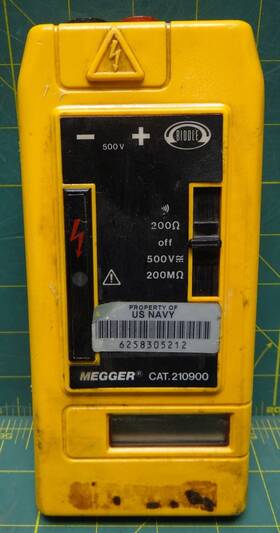 210900 Megger Cat# 500v Voltmeter Without Leads 210900 Megger Cat# 500v Voltmeter Without Leads