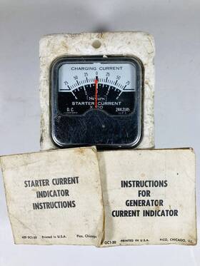 244.2145 Sears 2145 Vintage Generator / Starter Current X 100 Indicator Meter # Usa