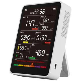 9aqi Sensoraire 717352561942 Indoor Air Quality Monitor 16 In 1 With 7 Aqi Alert Buzzers Prefessiona