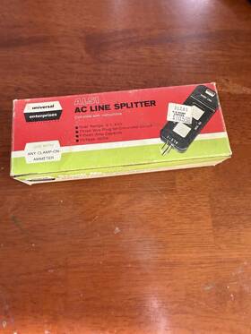 Universal Enterprises Als-1 Ac Line Splitter/multiplier For Amperage Check Inbox
