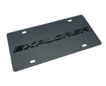 Premium Black Metal License Plate W/ 3D Ford Explorer Script Logo. Fixed Price $42.95.
