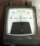Vintage General Electric Type DW-91 Dc Milliammeter 0-500MA Panel Gauge. Fixed Price $39.99.