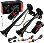 Dual 2-TRUMPET Metal Air Horn For Truck Kit With COMPRESSORS,12V 150DB Ult. Fixed Price $94.43.