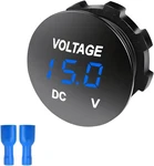 Mini Digital Led Voltage Gauge, Waterproof Dc 12-24V Voltmeter With Blue. Fixed Price $15.99.