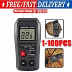 Digital Lcd Moisture Meter Detector Tester Firewood Paper Cardboard. Fixed Price $87.93.