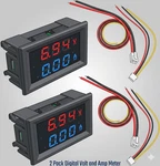 2PCS Dc 100V 10A Voltmeter Ammeter Led Dual Amp Voltage Current Gauge. Fixed Price $9.99.