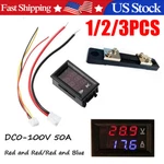 Dc 0-100V 50A Voltmeter Ammeter Led-dual Digital Amp Gauge W/ Shunt-. Fixed Price $9.98.