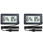 2-PACK Mini Digital Hygrometer Thermometer Gauge With Probe Lcd Display Black. Fixed Price $22.56.