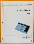 Hp 07015-90002 1977 Model 7015B X-y Recorder Operating & Service Manual.. Fixed Price $29.99.