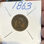 1863 Army & Navy Gen. George Mcclellan Civil War Token -l. Fixed Price $35.00.