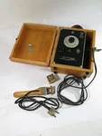 Vintage Delmhorst Instrument Co. Model Moisture Detector Solid Oak Box. Fixed Price $115.00.