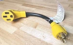 30A 4-PRONG Plug 50A Female Rv Generator Power Adapter 12INCH. Fixed Price $29.50.