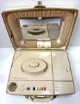 Vintage Dominion Portable Hair Dryer W/ Bonnet Carrying Case Model 1805. Fixed Price $40.00.