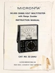 1980S Radio Shack Micronta 22-204U Multitester Manual Wiring Diagrams Original. Fixed Price $6.70.
