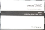 Micronta 22-185A Lcd Auto Range Multimeter Tester Owner User Manual *original*. Fixed Price $5.50.