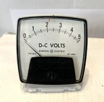General Electric D-c Amperes To Volts Panel Meter, Type DO-91, 0-5V Range,. Fixed Price $12.99.