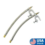 2PCS 9.8" Braided Stainless Steel Dual Tire Valve Stem Extensions Rv Trailer Usa. Fixed Price $15.07.