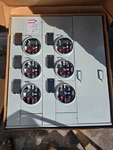 Electric Meter Box, Six Pack, Ge Mini Mod 3 TMMR6612RHB 600A Mlo 6-125A. Fixed Price $1000.00.