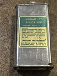 Meriam 175 Blue Fluid Tin Specific Gravity 1.75 Monometer 4 Oz. New Unopened Nos. Fixed Price $59.88.